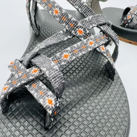 CHACO WOMEN’S STRAPPY OUTDOOR ADVENTURE SANDALS GRAY/ORANGE SIZE 7 - Picture 11 of 11